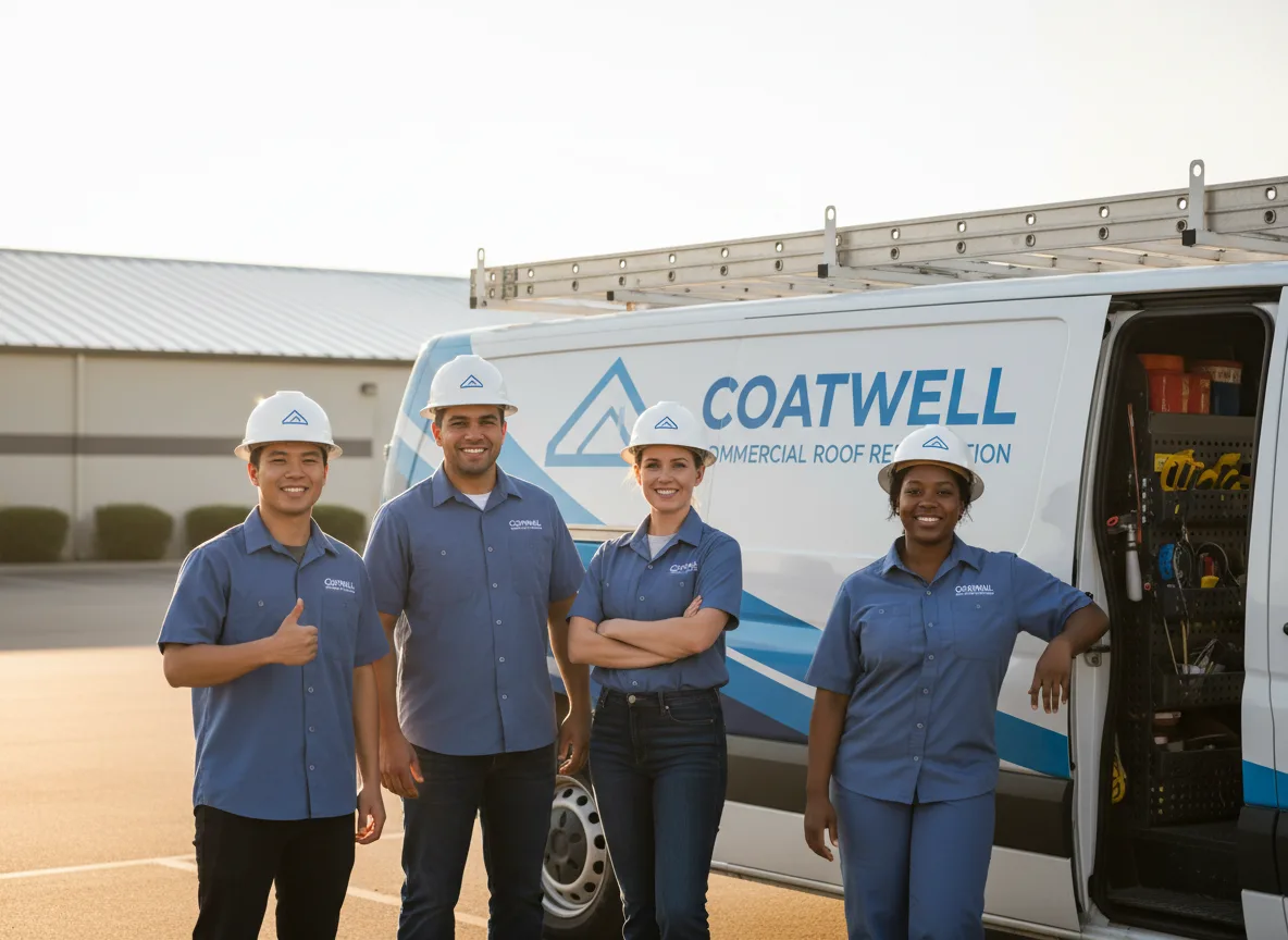 Commercial roof coating company in Ashley, MI