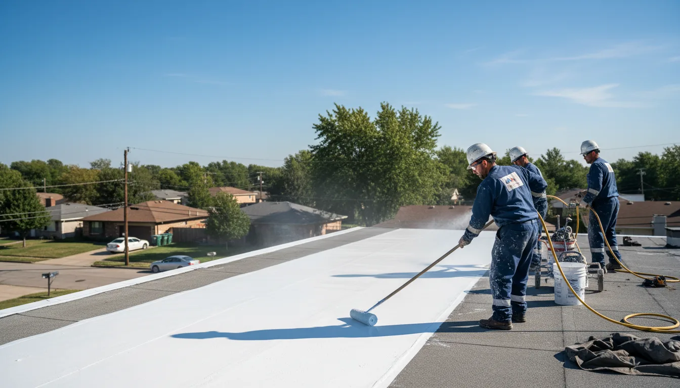 Commercial roof coating in Ashley, MI near me